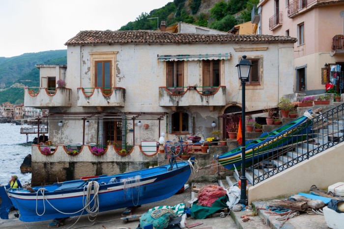 Boats in the town of Scilla, Calabria
