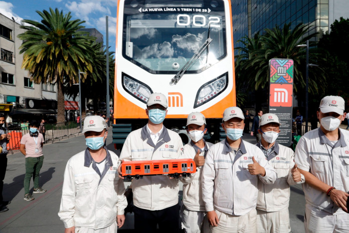 Staff of Chinese company CRRC in Mexico City in 2022