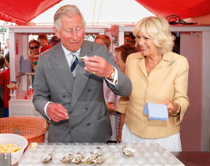 The Prince of Wales and Duchess of Cornwall at the Whitstable Oyster Festival in 2013
