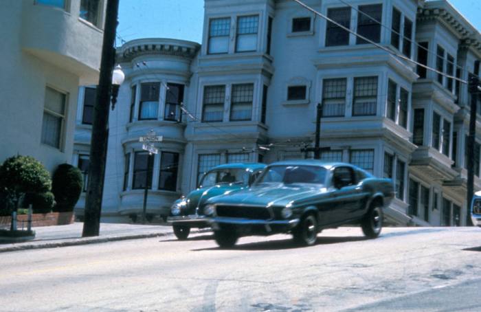 The Ford Mustang Fastback in the chase scene in Bullitt (1968)