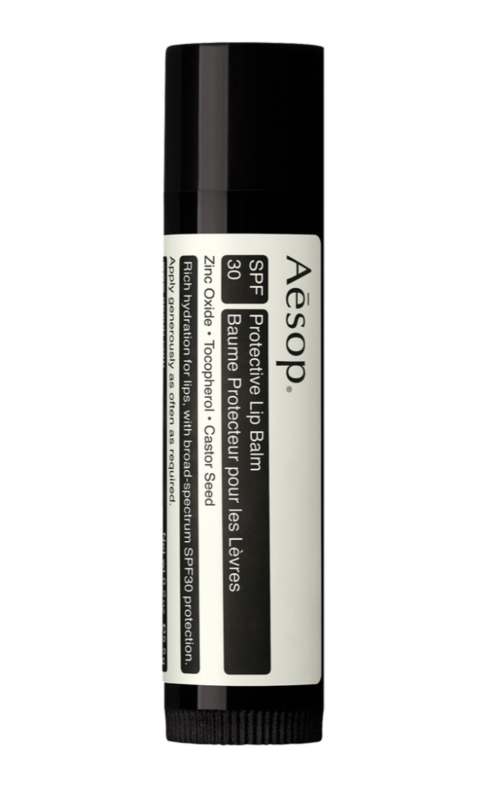 Aesop Protective lip balm SPF30, £13, aesop.com
