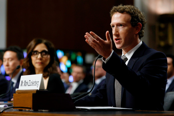 Mark Zuckerberg testifies before the US Senate’s Judiciary Committee in January 2024
