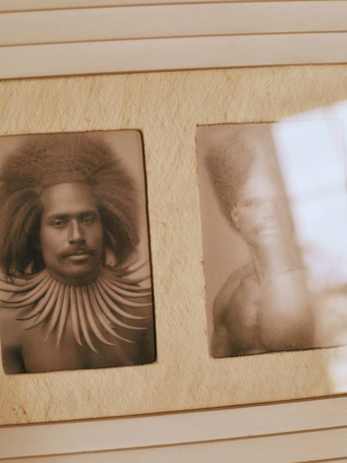 Salvagni’s framed pair of photographs of the two last cannibals from Fiji