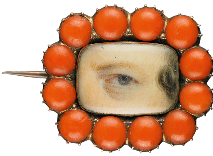 Gold and coral brooch c1820, in the Skier Collection 