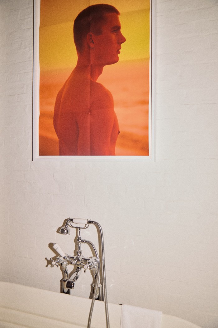 ‘Golden Hour’, 2014, by Jack Pierson, in Holloway’s bathroom