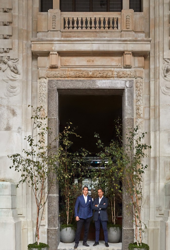 Alex Michelin (left) and Marcus Meijer by the entrance to Six Senses