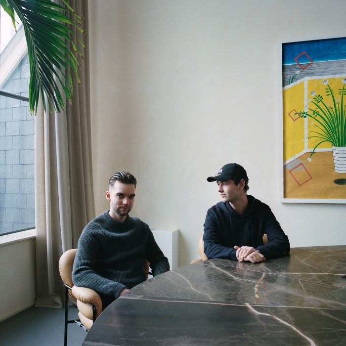 Curtis Penning (left) and Luiten in their workspace in Amsterdam