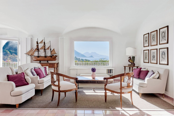 A sitting area at Santavenere hotel in southern Italy