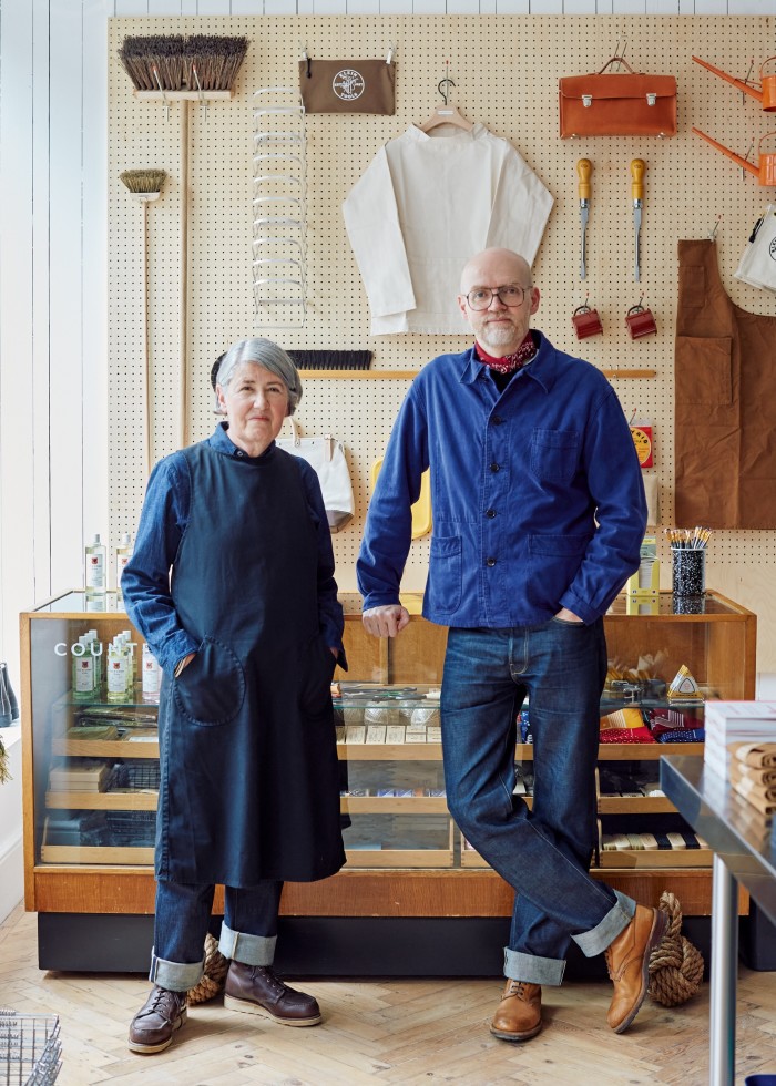 Rachel Wythe-Moran and Simon Watkins in their new shop on Dorset Street, London