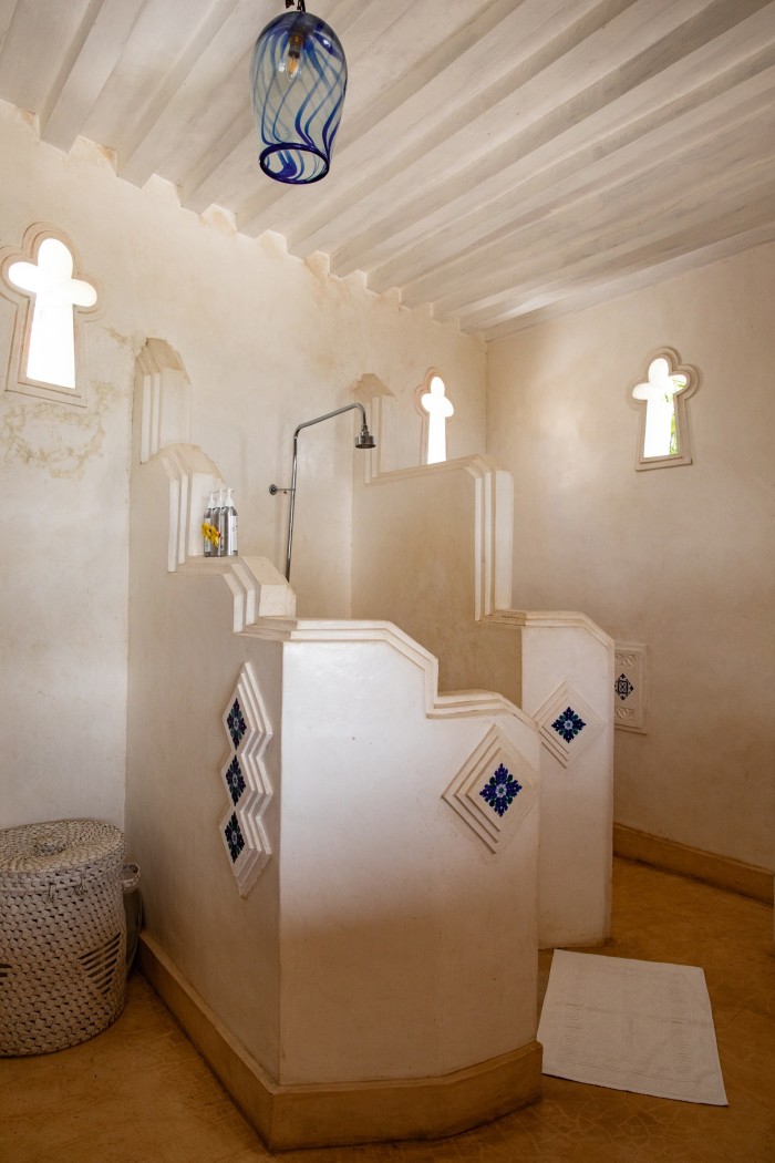 A bathroom at the Peponi Hotel