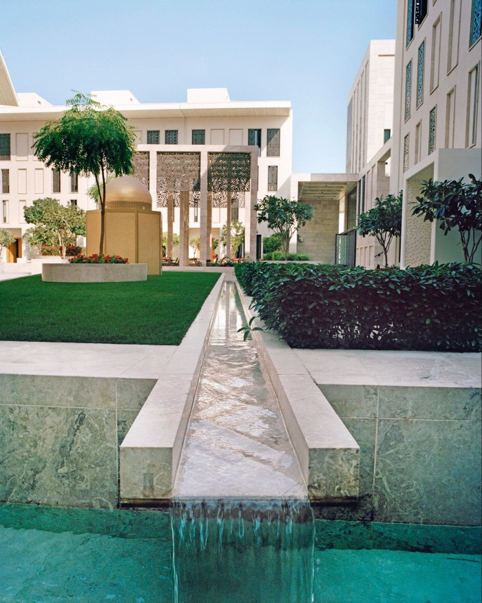 CP club’s central courtyard “oasis”