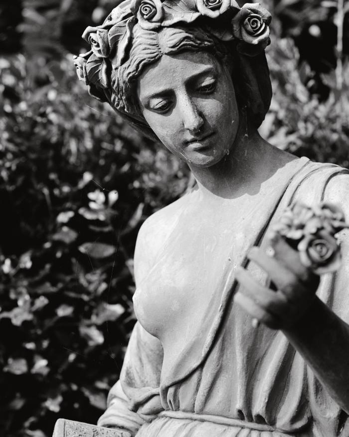 “Spring”, one of four statues representing the seasons in the terraced garden