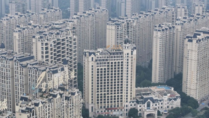 Aerial photo of Country Garden buildings in Zhenjiang, Jiangsu province, China