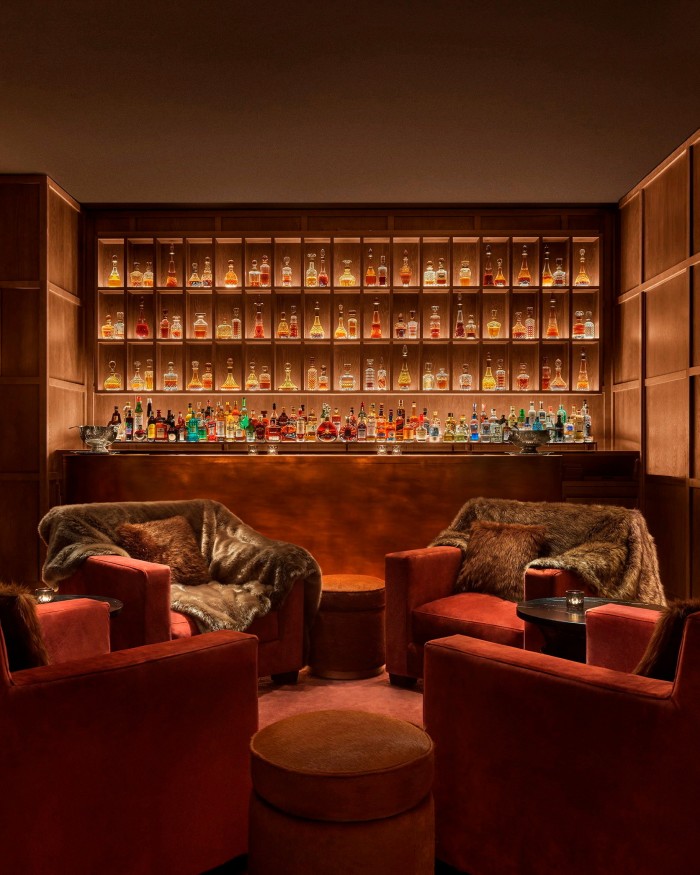 The cosy oak-panelled Punch Room bar