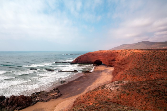 The arches on Legzira beach in southern Morocco
