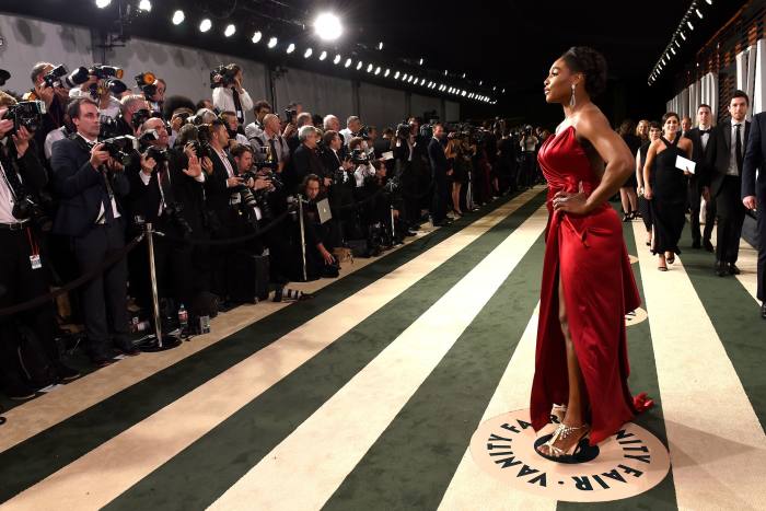 Serena Williams at the 2015 Vanity Fair Oscar Party