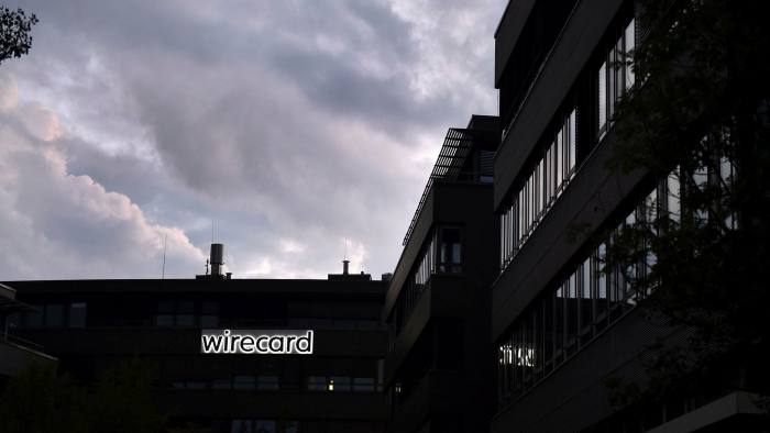 Wirecard logo on the side of a building