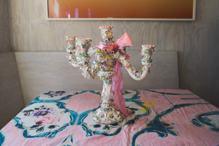 A French rococo-inspired candelabra, a gift DiMattio made for her husband Garth Weiser