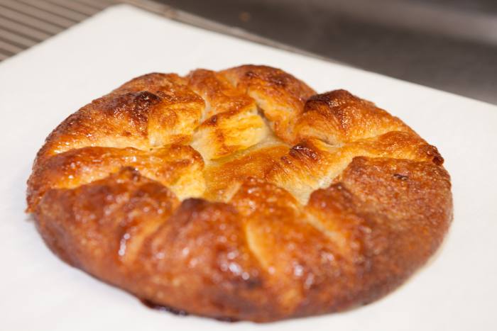 A traditional kouign amann from Kouignardise in Pont-Croix, Brittany