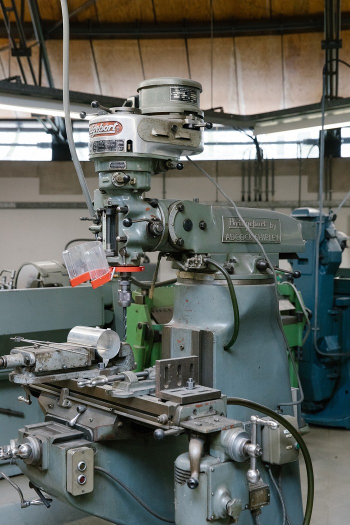 The Bridgeport milling machine in the David Mellor cutlery factory