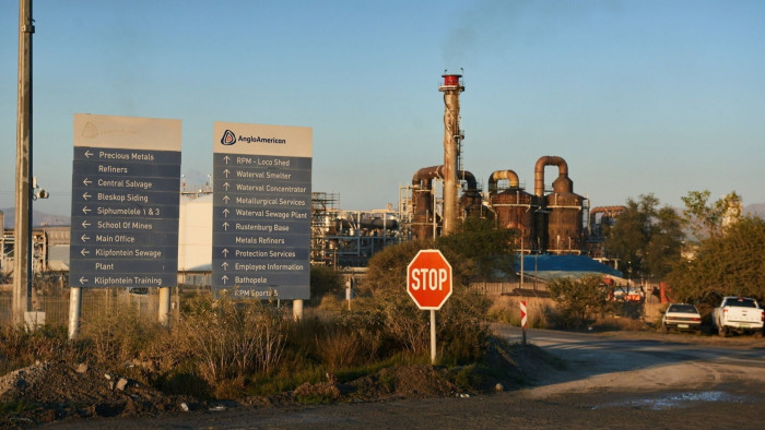 The Waterval smelter, operated by Anglo American Platinum, outside Rustenburg, South Africa