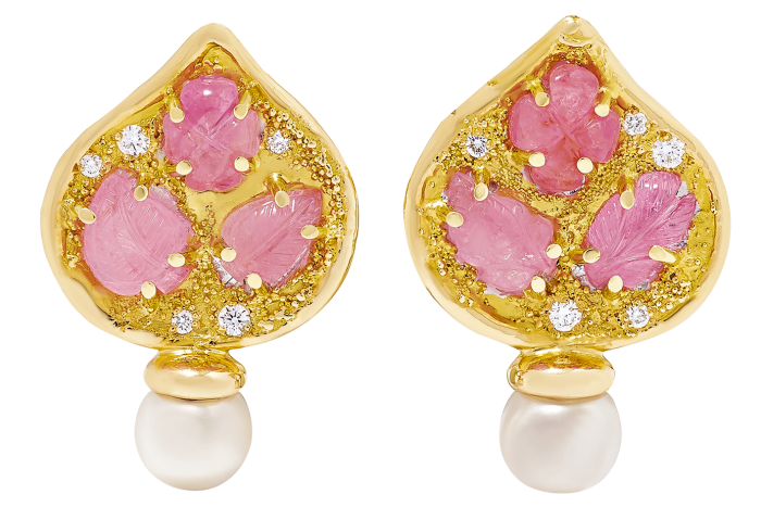 Elizabeth Gage gold multi-stone Shiraz clip earrings, £7,820, net-a-porter.com