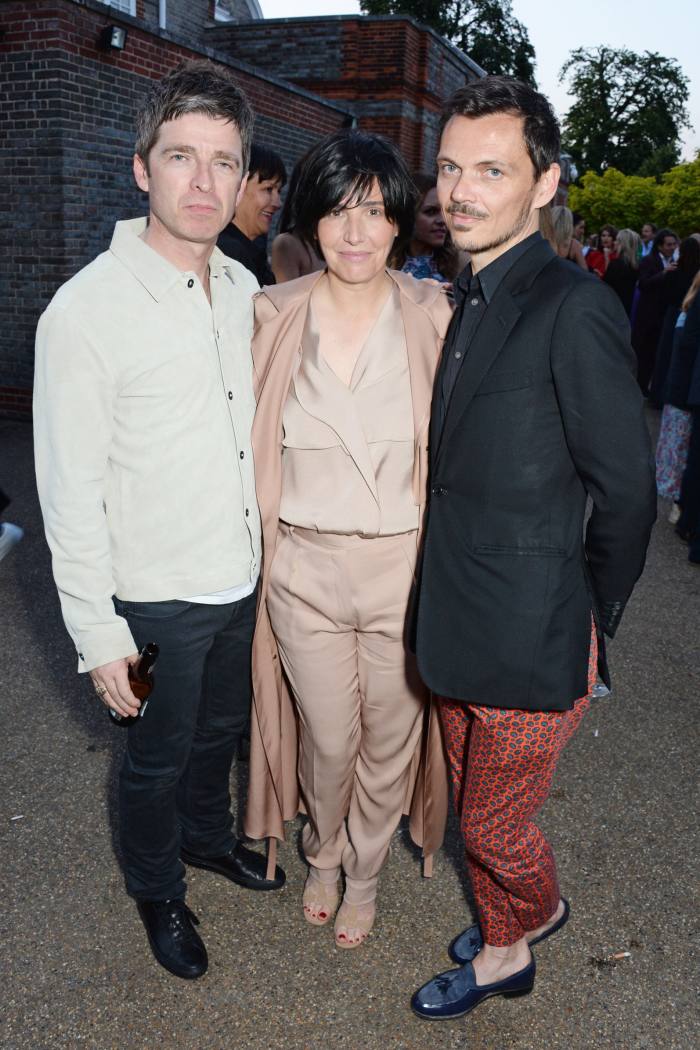 Spiteri with Noel Gallagher and Matthew Williamson at The Serpentine Gallery Summer Party, 2014