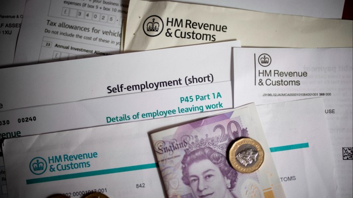 HMRC letterheads and some cash laid out 