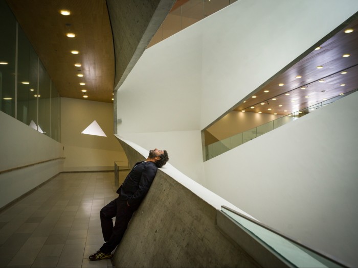 Architect and designer Charles Zana at the Tel Aviv Museum of Art
