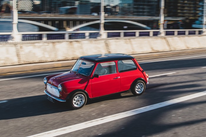 The Swind E Classic Mini with a cutting-edge electric powertrain – 100 examples are due to be produced, starting from £79,000