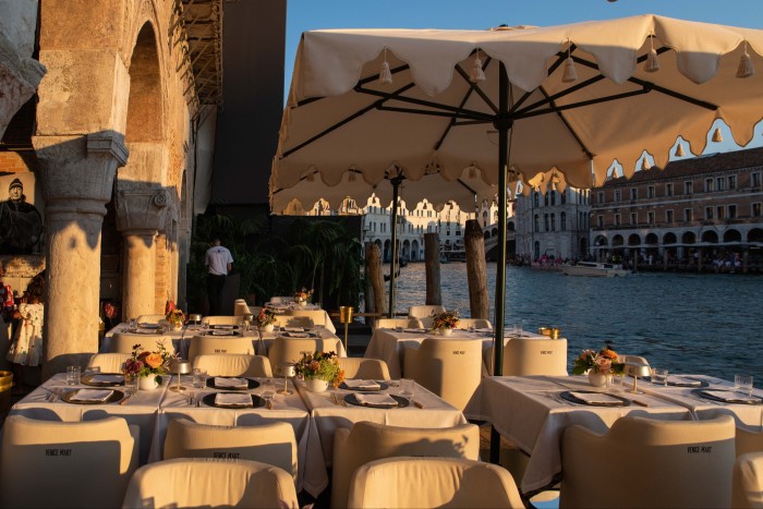 The restaurant on the terrace at The Venice Venice