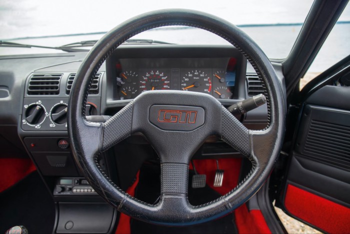 Inside a 1.9-litre 1992 205 GTI, sold for £9,000 at collectingcars.com