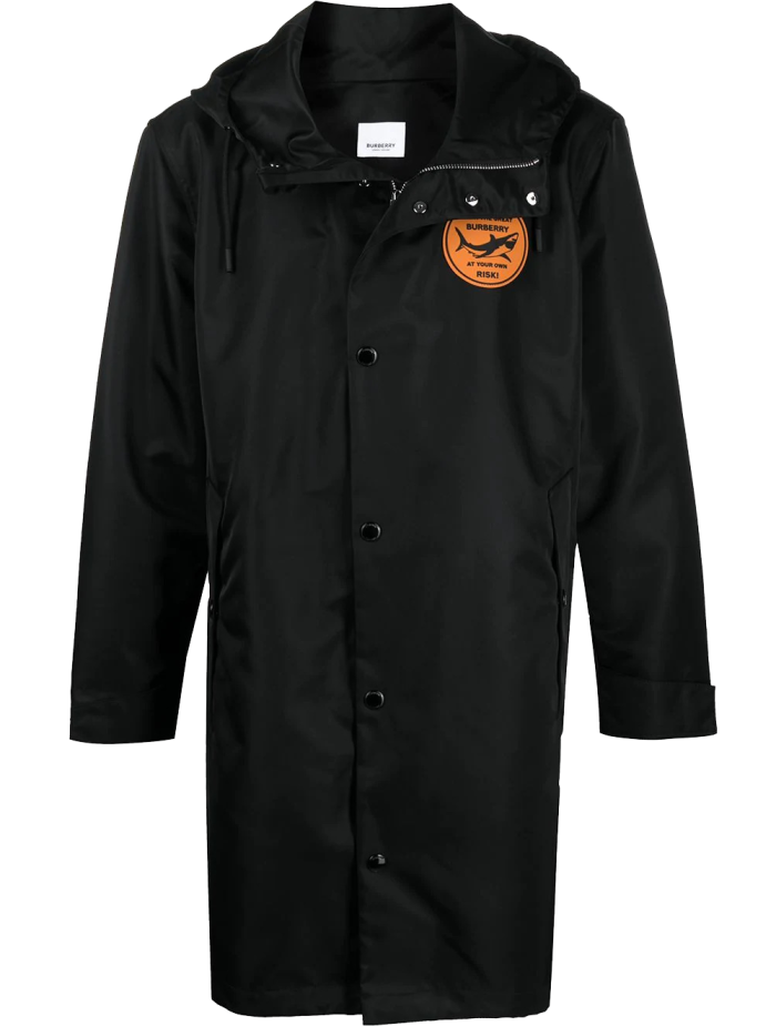 Burberry polyamide Shark raincoat, £990, farfetch.com