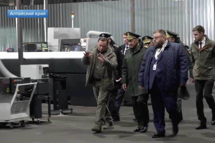 Sergei Shoigu was shown on state television in March in front of what appears to be a Tsugami machine at a factory in Altai