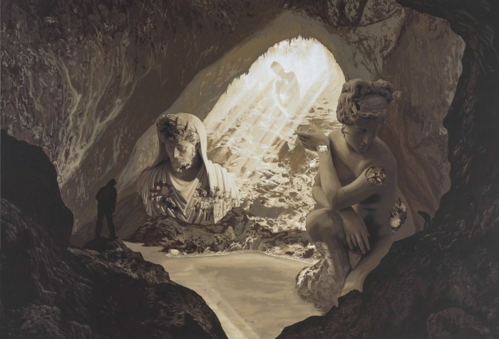 Cave with Crouching Venus, 2021, one of the paintings in the König Galerie exhibition