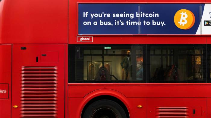 Advert for Bitcoin on a bus in London