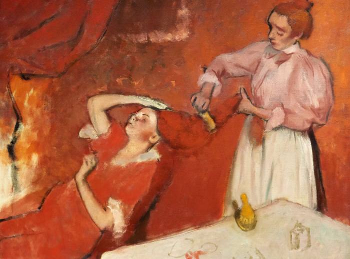 Combing the Hair (La Coiffure), 1896, by Edgar Degas