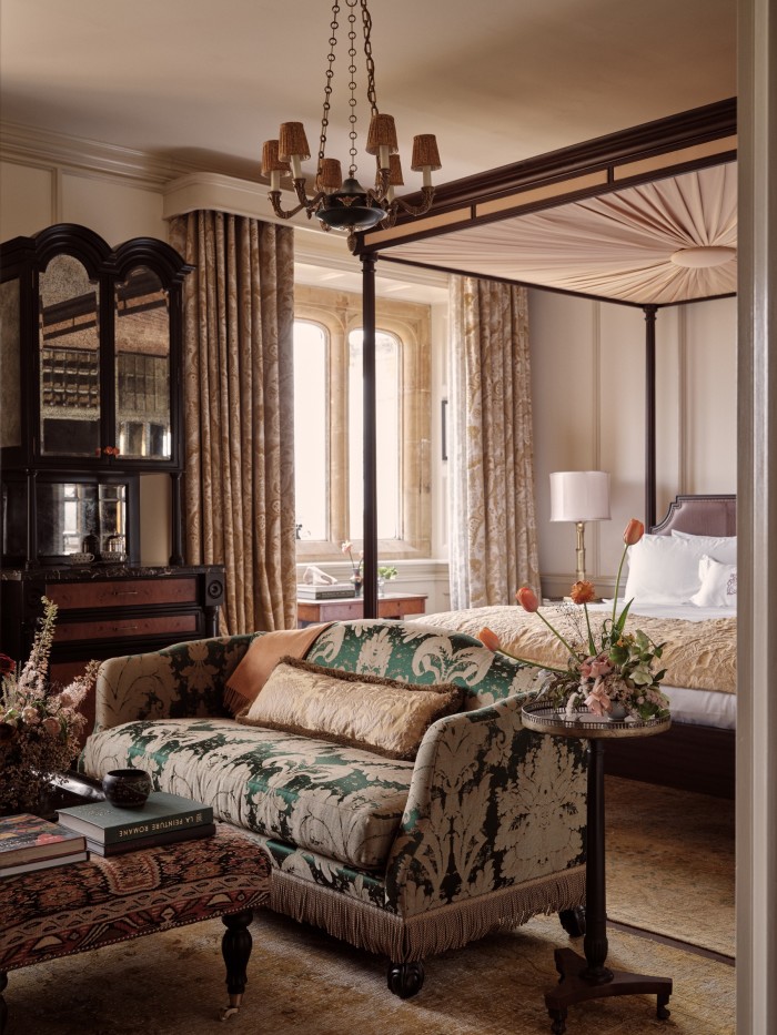 The Estate Suite includes antique overdyed carpets and bespoke laquered minibar