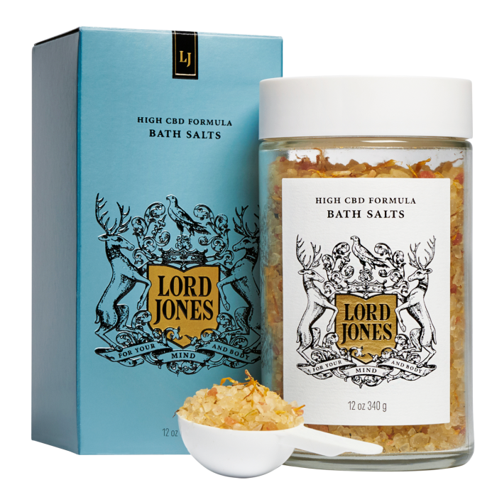 Lord Jones High-CBD Formula bath salts, $65