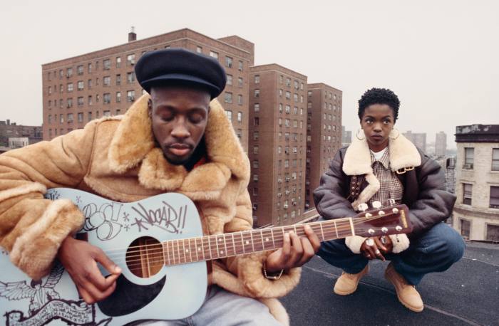 Wyclef Jean (left) and Lauryn Hill in New York, 1993