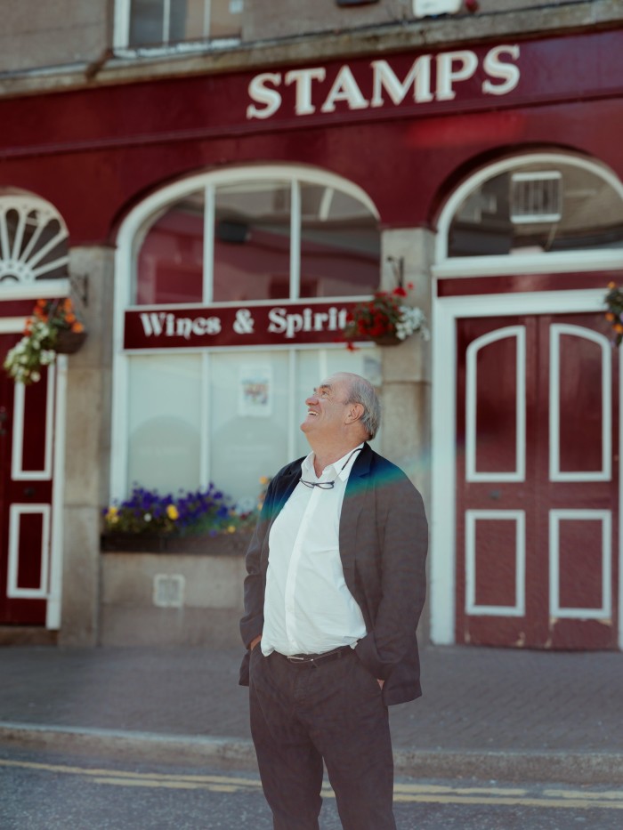 The author outside Stamps in Enniscorthy