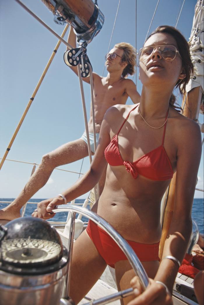 A 1973 Slim Aarons shot taken on a yacht off St Barths