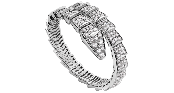 Bulgari white-gold and diamond Serpenti Viper bracelet, POA