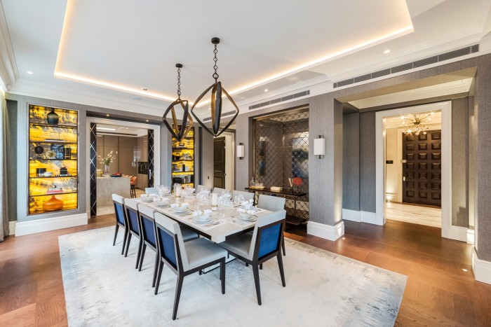 Space to entertain: a Mayfair flat, to rent at £13,000 a week, with three bedrooms and two reception rooms