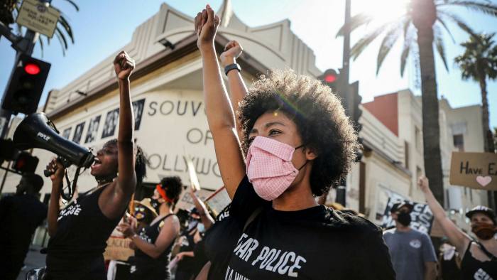 Summer of solidarity: Black Lives Matter protesters march in Los Angeles in August 2020