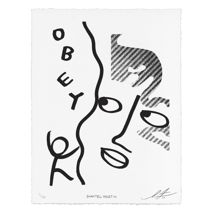 Shantell Martin x Shepard Fairey Obey More letterpress, $150