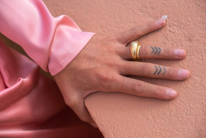 Her custom-made wedding ring