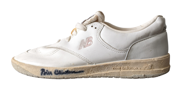 Richie Roxas’s 1990s New Balances signed by the Clintons