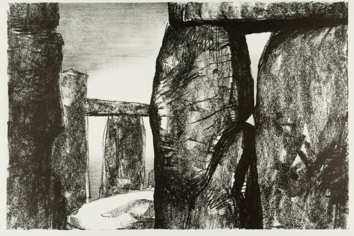 Stonehenge IV, 1973, lithograph, by Henry Moore