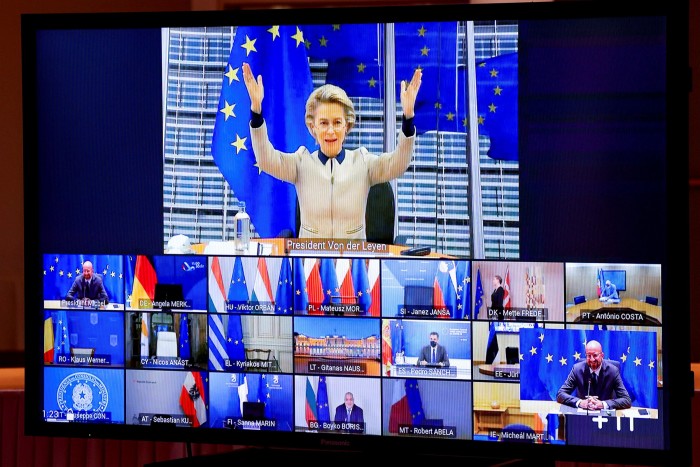 Video calls became inescapable, even for those at an EU summit